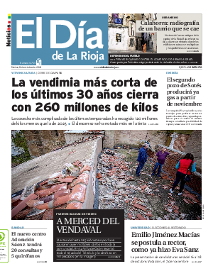 Portada El Día de la Rioja