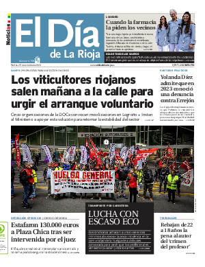 Portada El Día de la Rioja