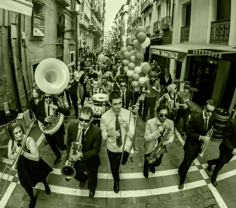 El grupo navarro Iruña Jazz Brass Band en una imagen de archivo