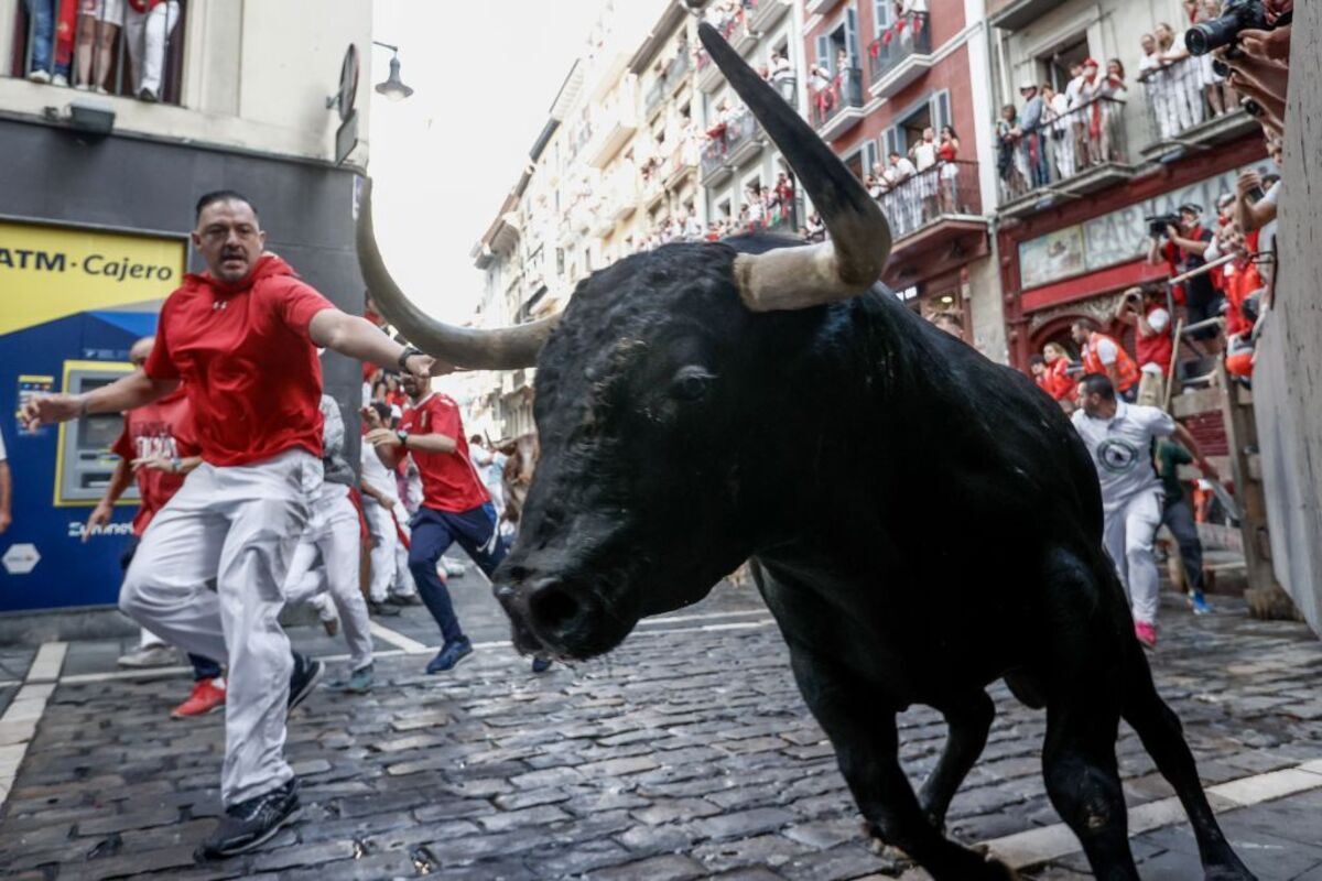 Cuarto encierro de los Sanfermines  / JESÚS DIGES