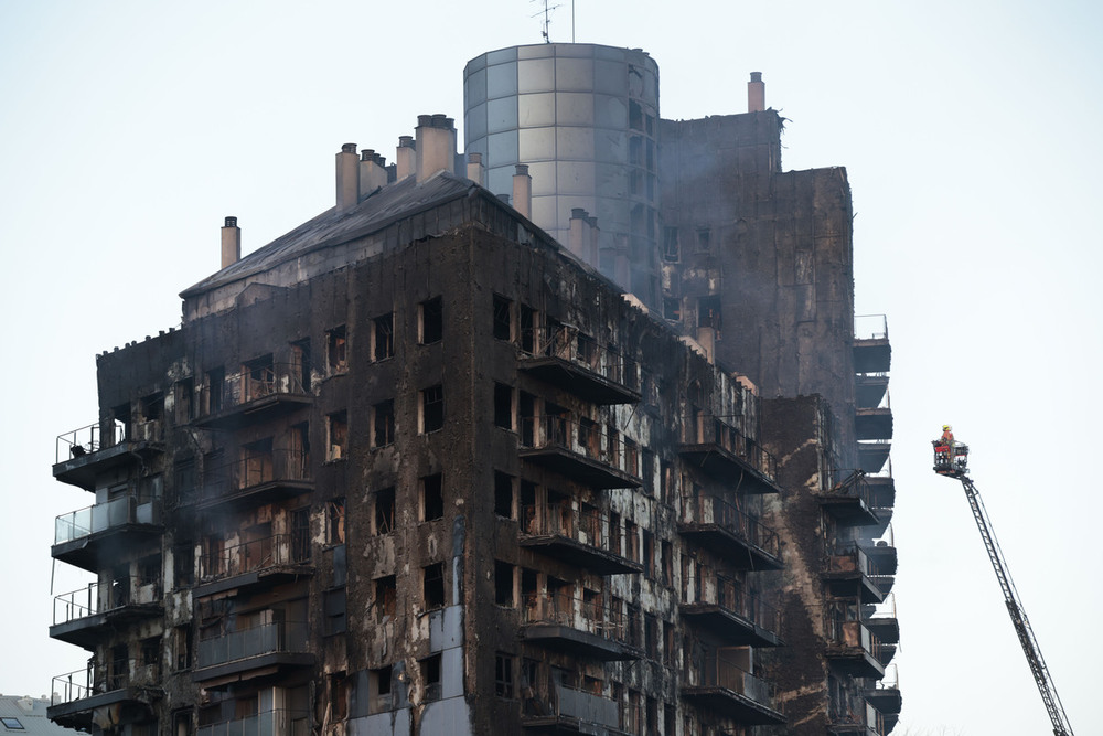 Estado en el que han quedado los edificios tras ser arrasados por las llamas