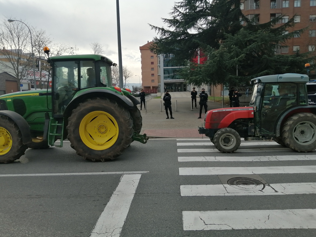 Un fuerte dispositivo de la Policía Nacional, con varias dotaciones, ha custodiado el acceso a la sede del Consejo Regulador.   / EL DÍA