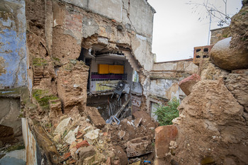 Rescatadas 2 personas al derrumbarse una vivienda en Calahorra