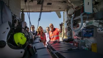 El helicóptero sanitario ha atendido 106 emergencias en un año