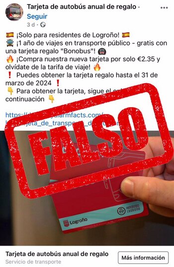 La Policía alerta de una estafa con el bono bus de Logroño