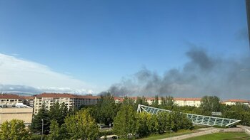 Un incendio afecta a la nave de la Asociación Reto en Logroño