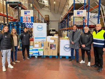 El DUX Logroño consigue 624 kilos de alimentos