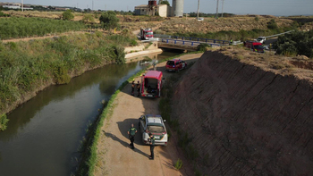 Aparece un cuerpo sin vida en el canal de Lodosa