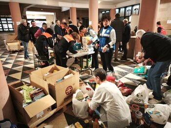 Logroño recoge 40.000 donaciones de ayuda en 8 horas